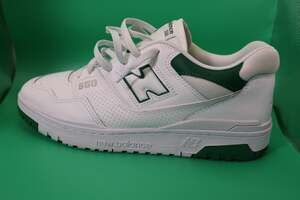 New Balance 550 White Classic Pine Green BB550SWB Men's Size 12